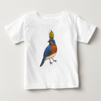 Camiseta De Bebé palo de pájaro azul y de vaina