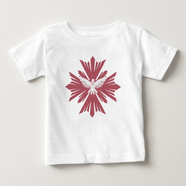 Camiseta De Bebé Paloma divina de la paz (Anverso)