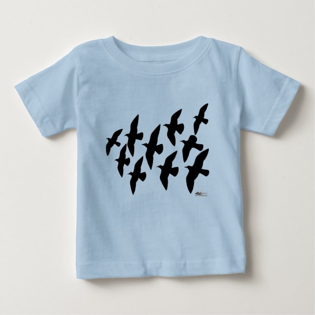 Camiseta De Bebé Palomas de vuelo volador (Anverso)