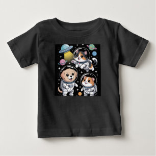 Camiseta De Bebé Pals espaciales - Animales de astronauta curados e