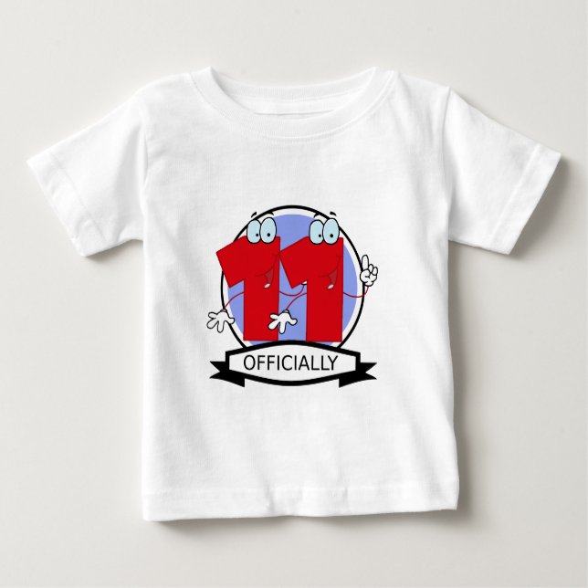 Camiseta De Bebé Pancarta oficial de cumpleaños 11 (Anverso)