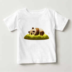 Camiseta De Bebé Panda 3D acogedor en bosque mágico