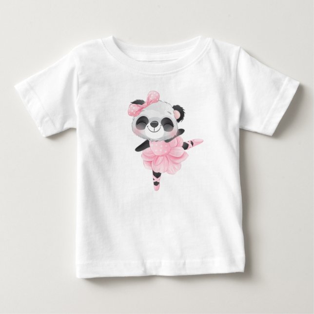 Camiseta De Bebé Panda Ballerina (Anverso)