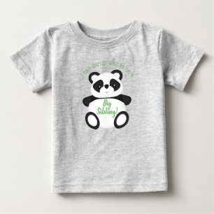 Camiseta De Bebé Panda Bear Big Brother Sister