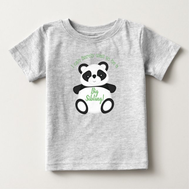 Camiseta De Bebé Panda Bear Big Brother Sister (Anverso)