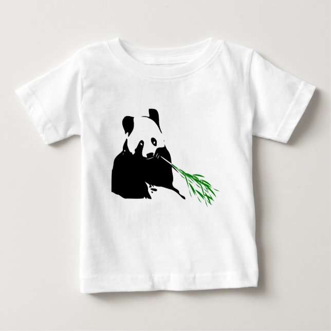 Camiseta De Bebé Panda Bear Diseños en paños para bebés (Anverso)
