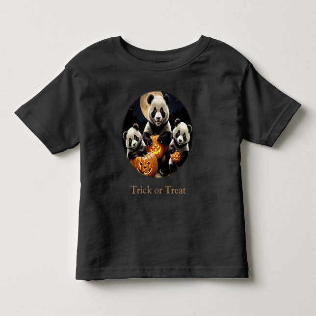 Camiseta De Bebé Panda Bear Halloween (Anverso)