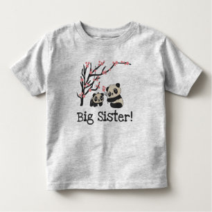 Camiseta De Bebé Panda Bears Big Sister