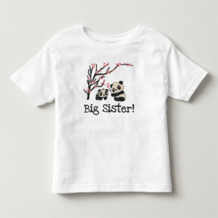 Camiseta De Bebé Panda Bears Big Sister