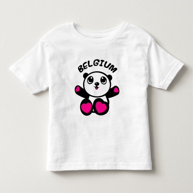 Camiseta De Bebé Panda Bélgica de la panda (Anverso)
