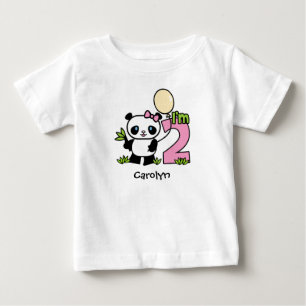 Camiseta De Bebé Panda Chica 2º cumpleaños bebé camiseta