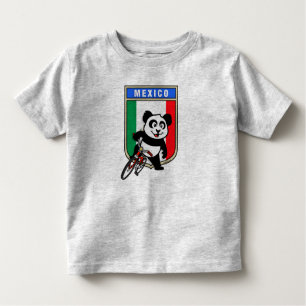 Camiseta De Bebé Panda ciclista mexicano