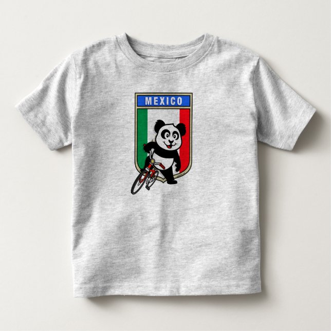 Camiseta De Bebé Panda ciclista mexicano (Anverso)