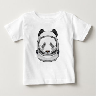 Camiseta De Bebé Panda como astronauta con casco