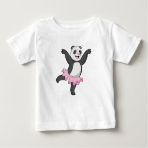 Camiseta De Bebé Panda como Ballerina en el ballet