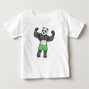 Camiseta De Bebé Panda como constructora de cuerpos en Bodybuilding