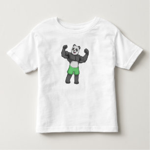 Camiseta De Bebé Panda como constructora de cuerpos en Bodybuilding