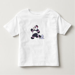 Camiseta De Bebé Panda como corredor en carrera