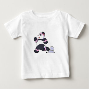 Camiseta De Bebé Panda como corredor en carrera