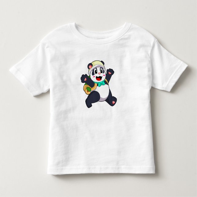 Camiseta De Bebé Panda como estudiante (Anverso)