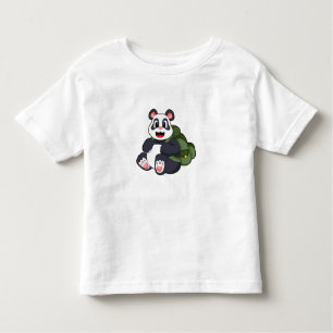 Camiseta De Bebé Panda como excursionista con mochila