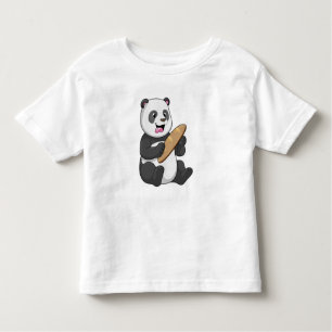 Camiseta De Bebé Panda como panadero con pan