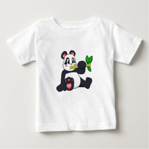 Camiseta De Bebé Panda con bambú