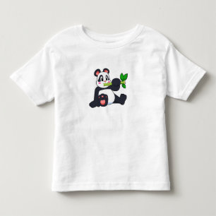 Camiseta De Bebé Panda con bambú