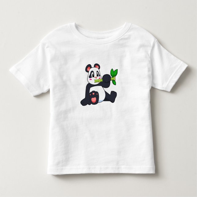 Camiseta De Bebé Panda con bambú (Anverso)