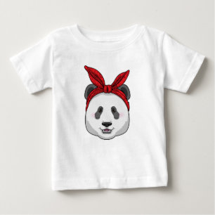 Camiseta De Bebé Panda con Bandana