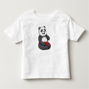 Camiseta De Bebé Panda con Bowl Ramen