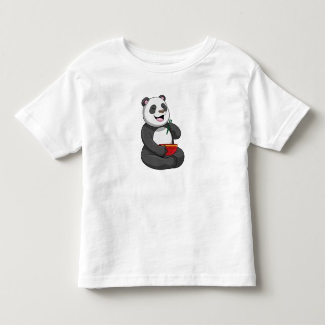 Camiseta De Bebé Panda con Bowl Ramen (Anverso)