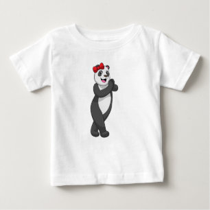 Camiseta De Bebé Panda con cinta