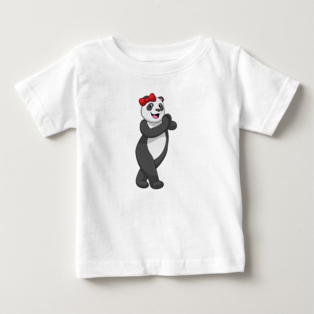 Camiseta De Bebé Panda con cinta (Anverso)