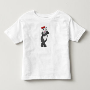 Camiseta De Bebé Panda con cinta