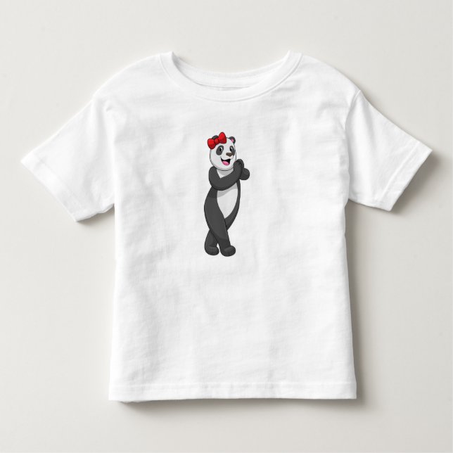 Camiseta De Bebé Panda con cinta (Anverso)