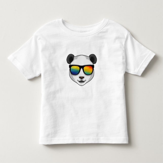 Camiseta De Bebé Panda con gafas de sol (Anverso)