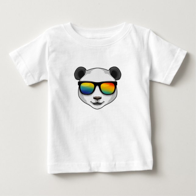 Camiseta De Bebé Panda con gafas de sol (Anverso)
