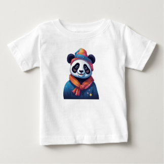 Camiseta De Bebé Panda con gorra