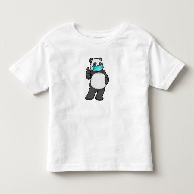 Camiseta De Bebé Panda con máscara facial (Anverso)