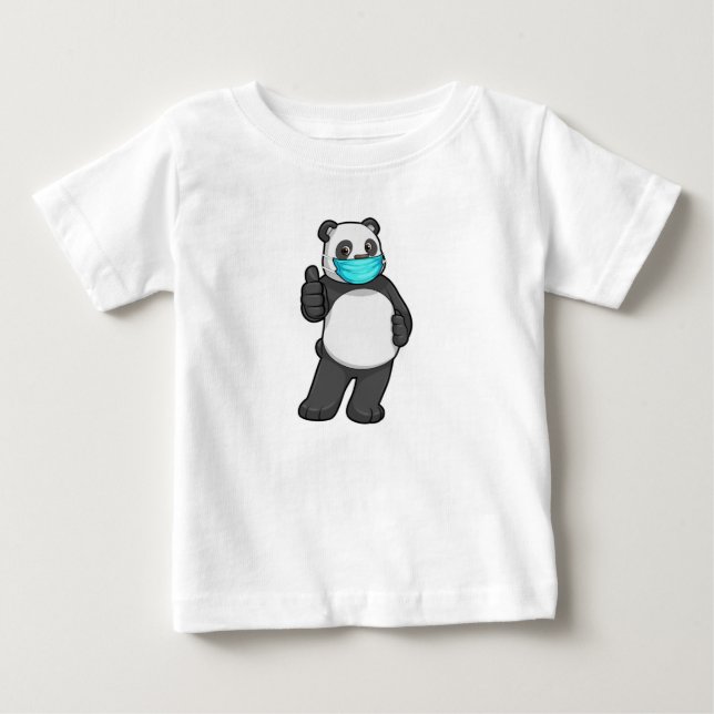 Camiseta De Bebé Panda con máscara facial (Anverso)