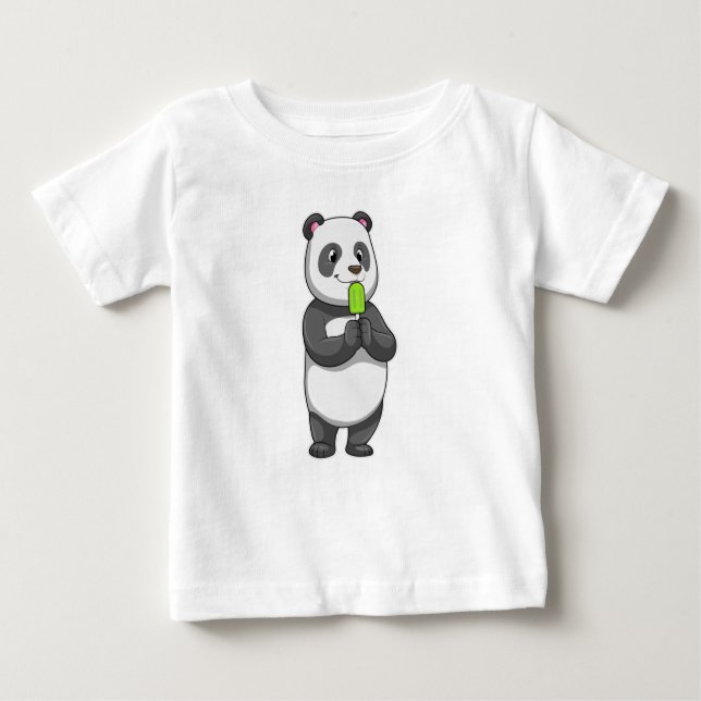 Camiseta De Bebé Panda con Popsicle (Anverso)