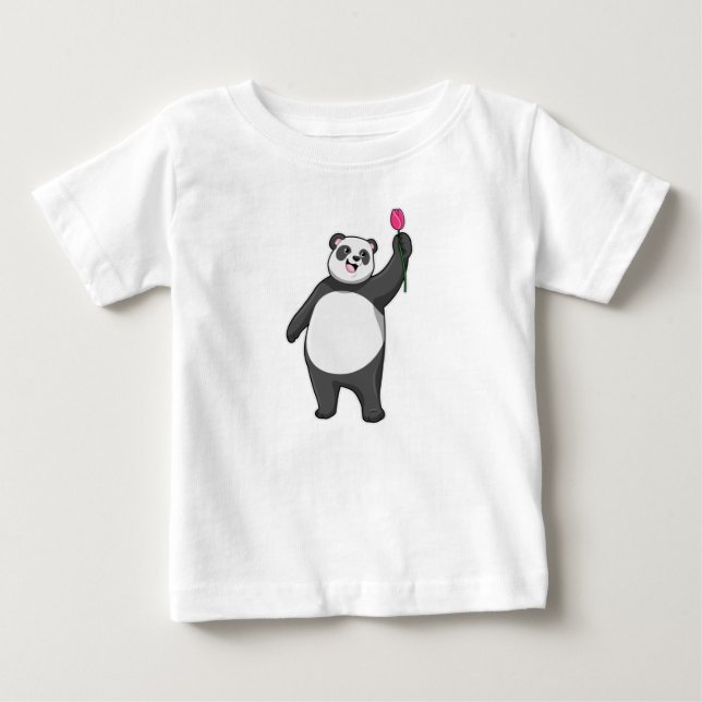 Camiseta De Bebé Panda con Tulip (Anverso)