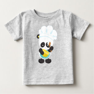 Camiseta De Bebé Panda de cocina, Panda de hornear, Apron, Whisking