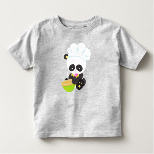 Camiseta De Bebé Panda de cocina, Panda de hornear, Panda Cute, Bow