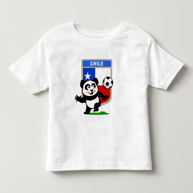 Camiseta De Bebé Panda de fútbol de Chile (Anverso)