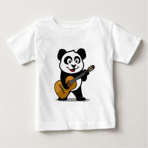 Camiseta De Bebé Panda de la guitarra