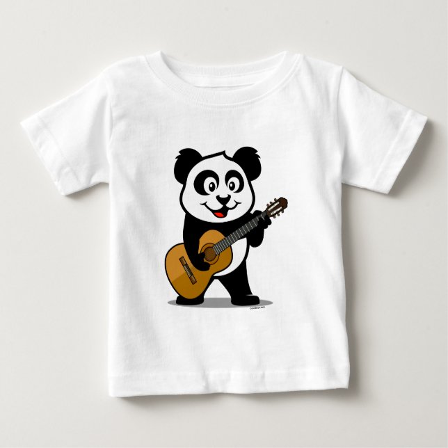 Camiseta De Bebé Panda de la guitarra (Anverso)