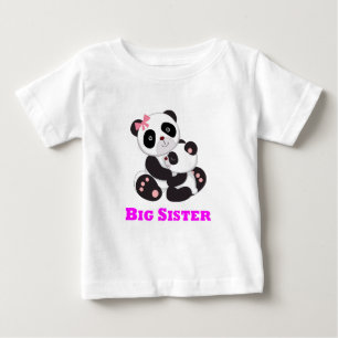 Camiseta De Bebé Panda de la hermana grande