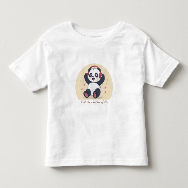 Camiseta De Bebé Panda de Música Adorable (Anverso)